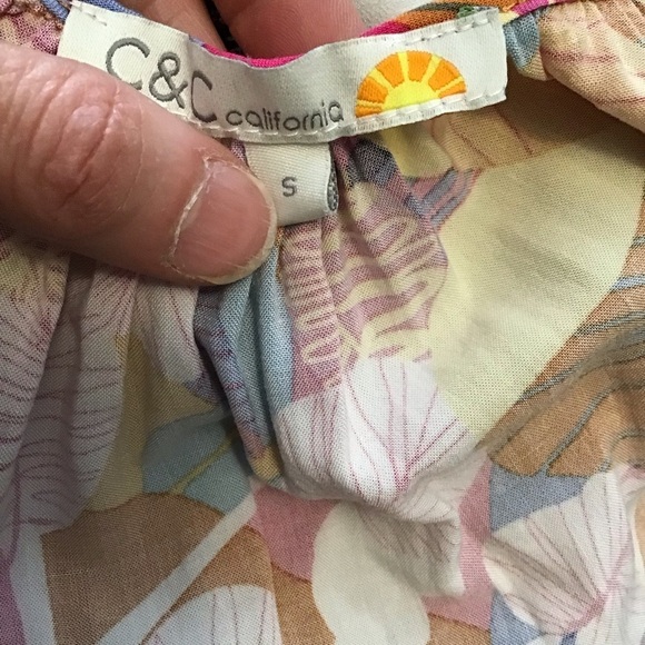 C & C California bright leaves tank top - Picture 2 of 12